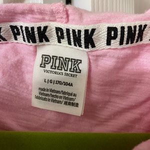 NWOT,Victoria’s Secret pink lightweight hoodie, size large, no smoke smells pets